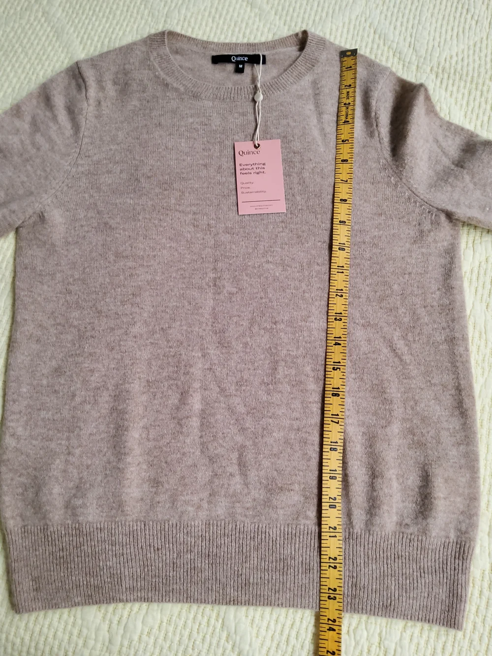 Quince Beige Crewneck Sweater